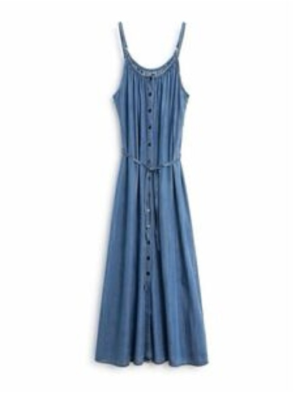 Gap Button-Front Tie-Waist Cotton Dress Size XS